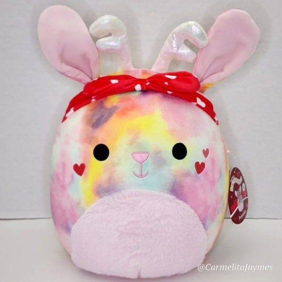 ❤️ PRIYANKA 🐰 FTM Rainbow Jackalope w Hearts Valentine 2025 Squishmallow NWT - Picture 1 of 8